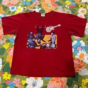 ❌SOLD❌The Monkees 2001 Tour Red Graphic Tee Kids Size Large
